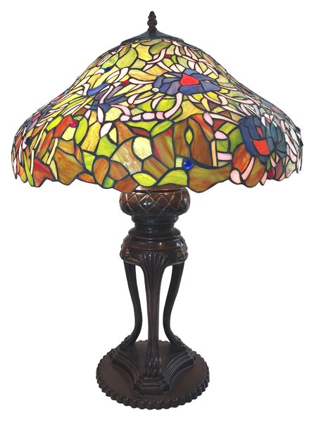 Stolní lampa Tiffany Emmie – Ø 57*83 cm E27/max 3*40W - Clayre & Eef