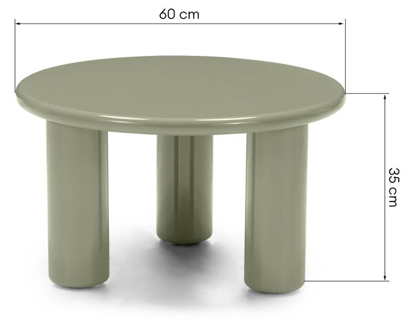 Hector Konferenční stolek Blair 60 cm olivový