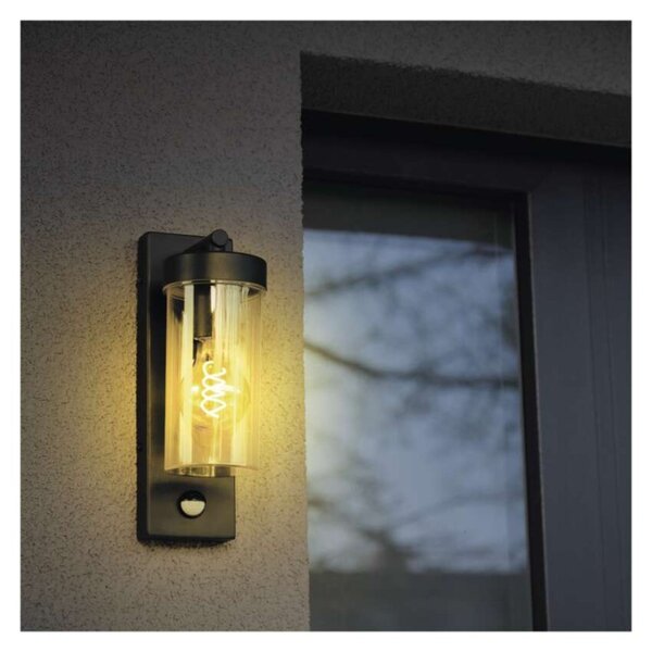EMOS LED zahradní nástěnné svítidlo s čidlem soumraku, 12,8 x 8 x 27 cm, 1 x E27, 15 W 1554000008