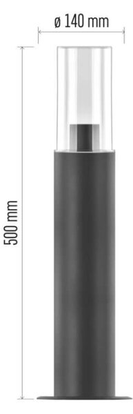 EMOS LED zahradní sloupkové svítidlo, 14 x 14 x 50 cm, 1 x E27, 15 W 1554002002