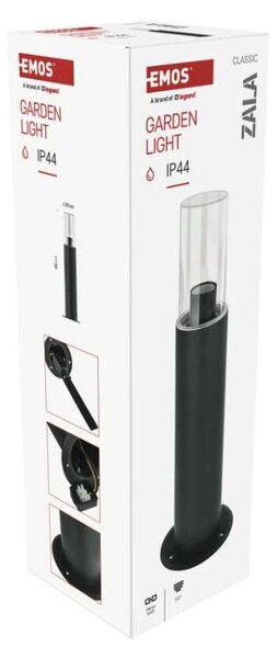 EMOS LED zahradní sloupkové svítidlo, 14 x 14 x 50 cm, 1 x E27, 15 W 1554002002