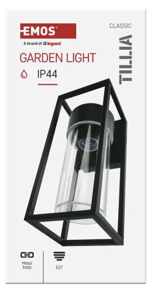 EMOS LED zahradní nástěnné svítidlo, 12,8 x 11 x 27 cm, 1 x E27, 15 W 1554000012
