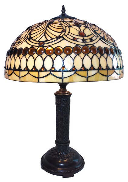 Stolní lampa Tiffany Adélie – Ø 46*62 cm E27/max 2*60W - Clayre & Eef