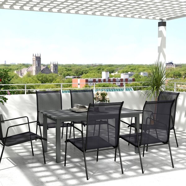 Rozkládací zahradní stůl Outsunny z hliníku 160/220x90 cm, odolný vůči povětrnostním vlivům, stůl na balkon, protiskluzový bufetový stůl pro 6-8 osob