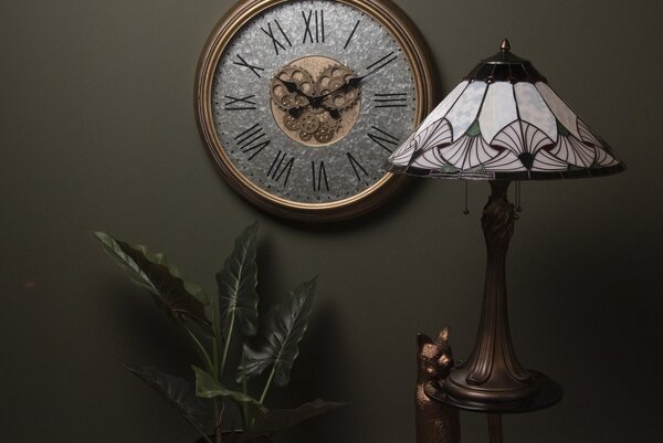 Stolní lampa Tiffany Ventilateur - Ø 51*78 cm - Clayre & Eef