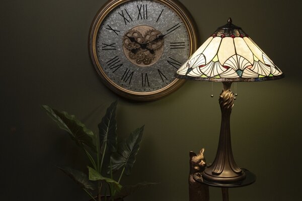 Stolní lampa Tiffany Ventilateur - Ø 51*78 cm - Clayre & Eef