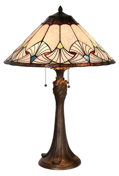 Stolní lampa Tiffany Ventilateur - Ø 51*78 cm - Clayre & Eef