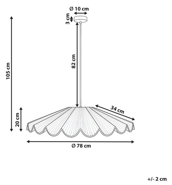 Závěsná lampa SABOGAL Proutí Přírodní