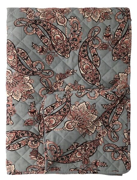 Opálový bavlněný přehoz Paisley vzor Aix Quilt - 130*180 cm - Chic Antique