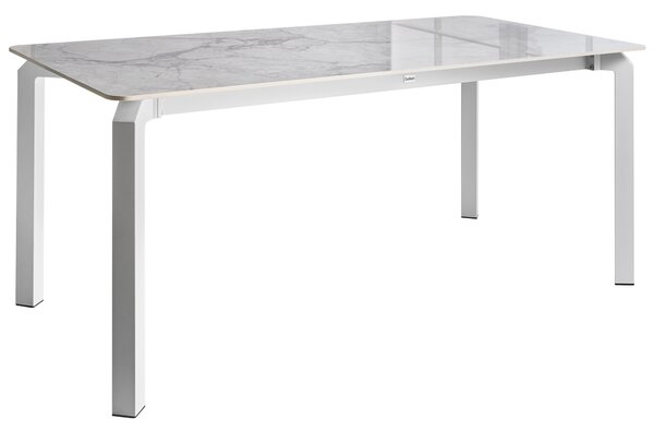 Zahradní jídelní stůl FELETTO 180 cm 90 cm Kámen Bílý mramor