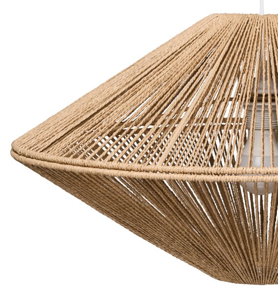 Závěsná lampa CAVES Papírové lano Přírodní