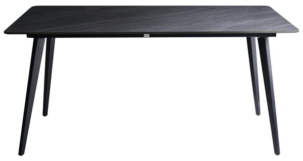 Zahradní jídelní stůl RODALLO 160 cm 90 cm Kámen Černý mramor