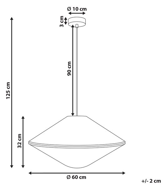 Závěsná lampa CAVES Papírové lano Přírodní