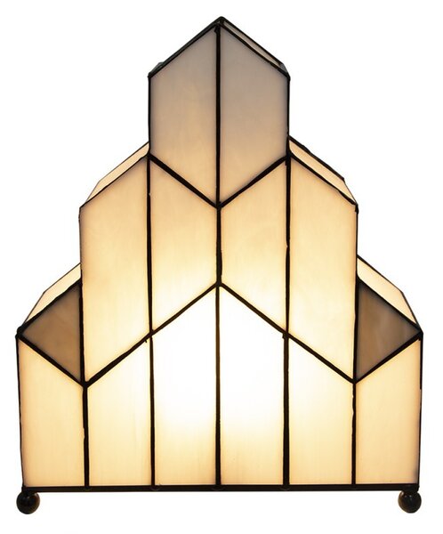 Stolní lampa Tiffany v neobvyklém tvaru Crame - 30*4*25 cm - Clayre & Eef