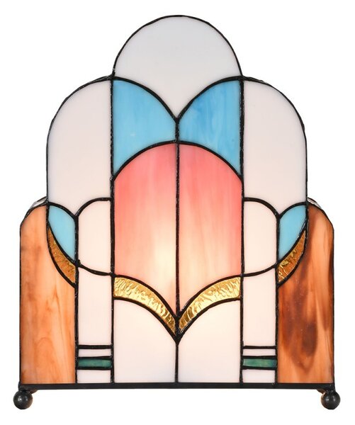 Stolní lampa Tiffany v neobvyklém tvaru Tafien - 30*4*25 cm - Clayre & Eef