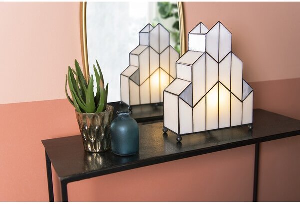 Stolní lampa Tiffany v neobvyklém tvaru Crame - 30*4*25 cm - Clayre & Eef