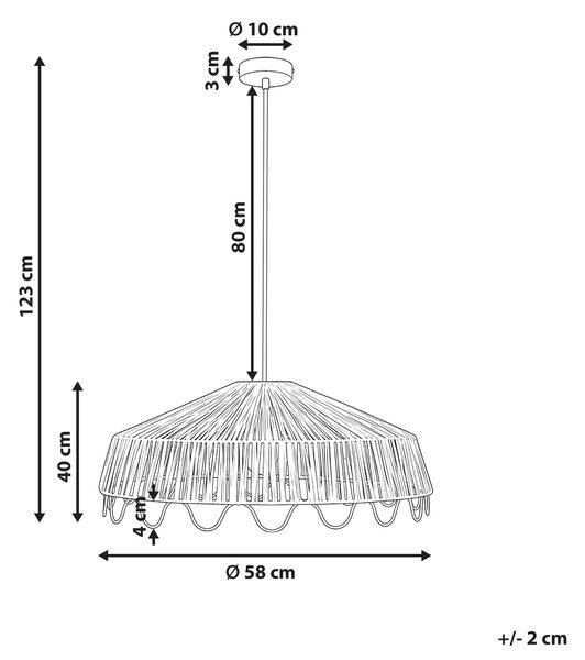 Závěsná lampa ARENAL Proutí Přírodní