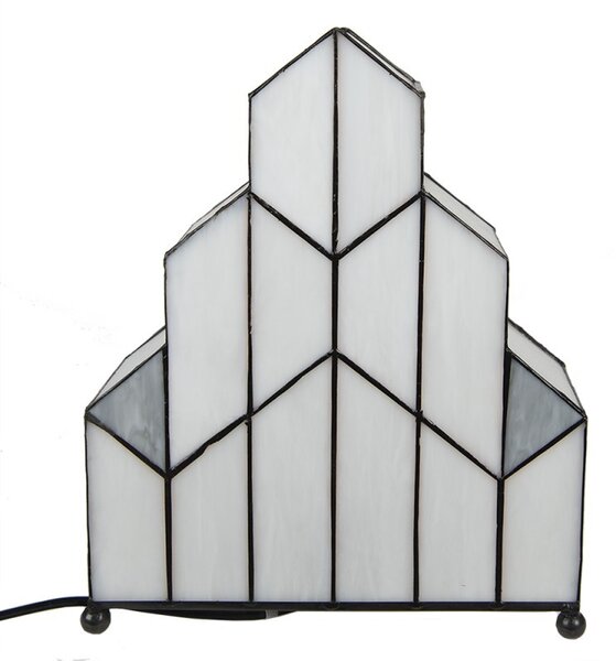 Stolní lampa Tiffany v neobvyklém tvaru Crame - 30*4*25 cm - Clayre & Eef