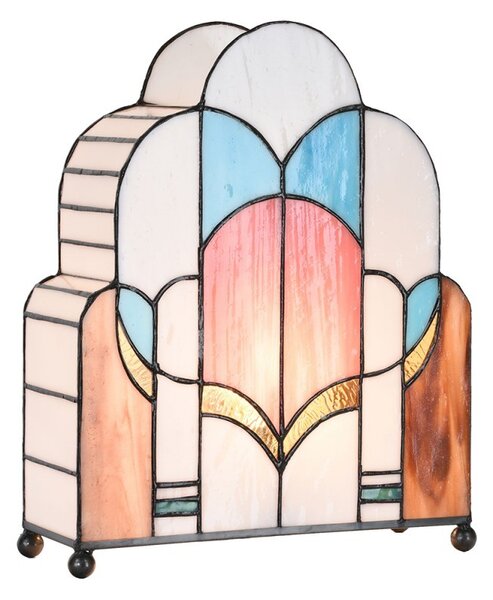 Stolní lampa Tiffany v neobvyklém tvaru Tafien - 30*4*25 cm - Clayre & Eef