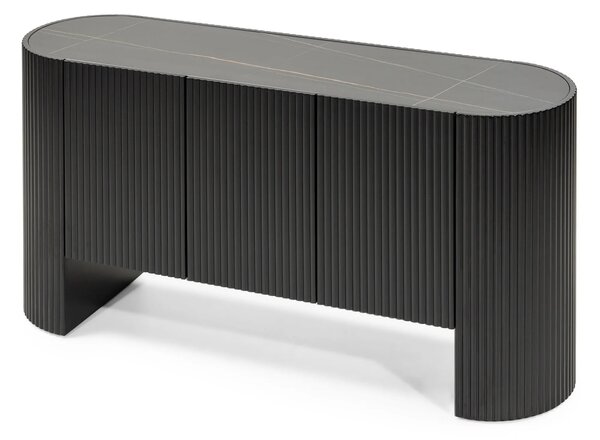 Hector Designová komoda Sansita 160 cm mramor/černá