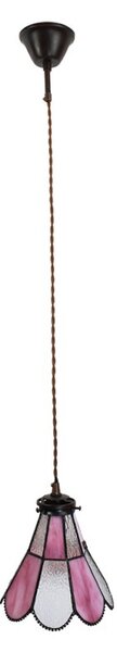 Závěsná lampa Tiffany FlowerArc pink - 18*15*115 cm E14/max 1*25W - Clayre & Eef