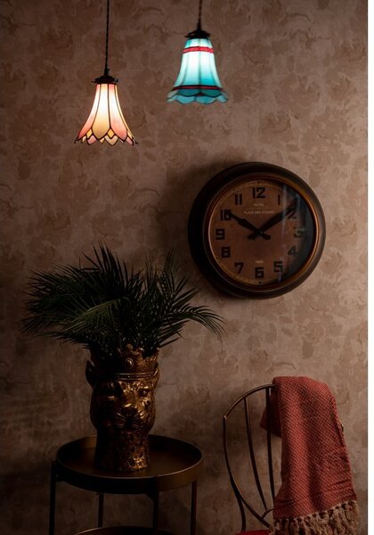 Závěsná lampa Tiffany FlowerArc pink - 18*15*115 cm E14/max 1*25W - Clayre & Eef