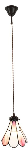 Závěsná lampa Tiffany FlowerArc pink - 18*15*115 cm E14/max 1*25W - Clayre & Eef