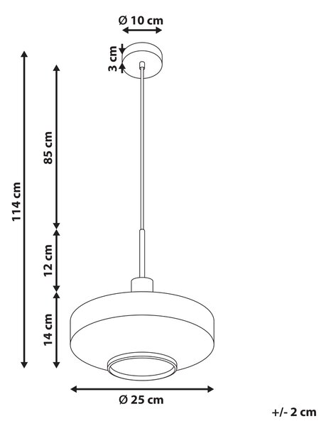Závěsná lampa PIRRIS Sklo Průhledná