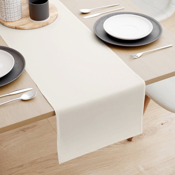 Goldea běhoun na stůl 100% bavlněné plátno - slonová kost 20x120 cm