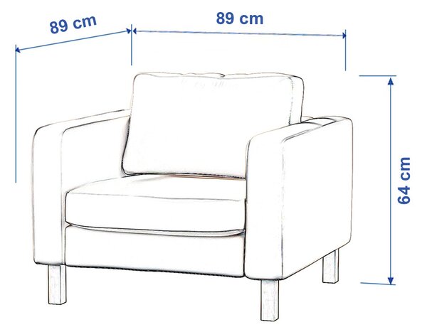 Potah na křeslo IKEA Karlstad, krátký
