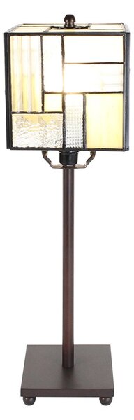 Stolní lampa Tiffany Cubio - 13*13*18 cm E14/max 1*25W - Clayre & Eef
