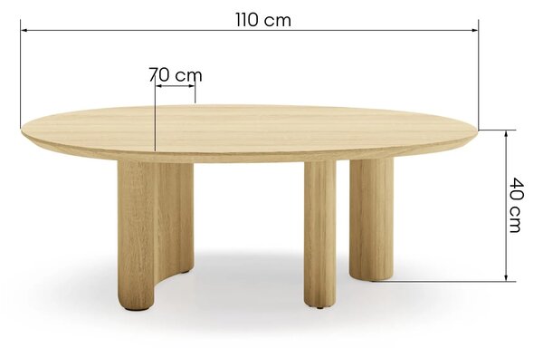 Hector Konferenční stolek Segretto 110 cm dub přírodní