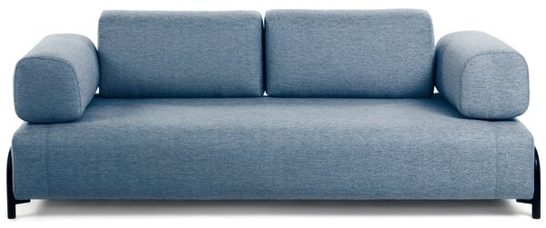 Modrý látkový polštář Kave Home Compo