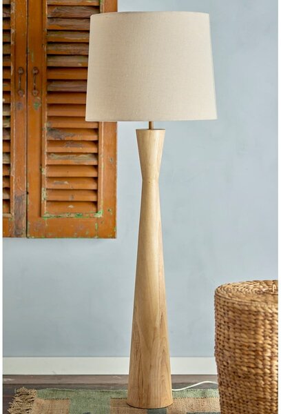 Béžová stojací lampa s textilním stínidlem (výška 130 cm) Leonor – Bloomingville