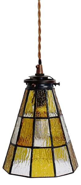 Závěsná Tiffany lampa Chessboa - Ø 15*115 cm E14/max 1*25W - Clayre & Eef