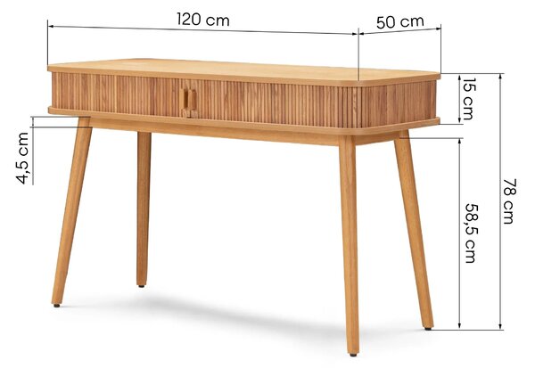 Hector Psací stůl Clemente 120 cm dub přírodní
