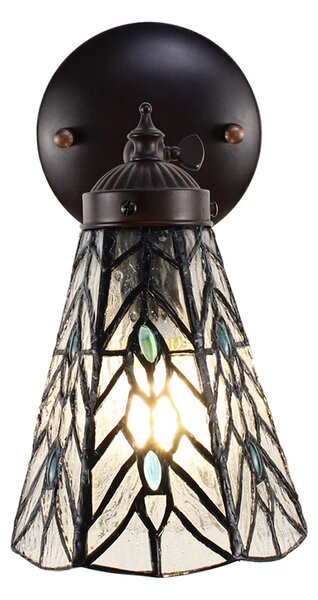 Nástěnná lampa Tiffany Venne grey - 17*12*23 cm E14/max 1*40W - Clayre & Eef