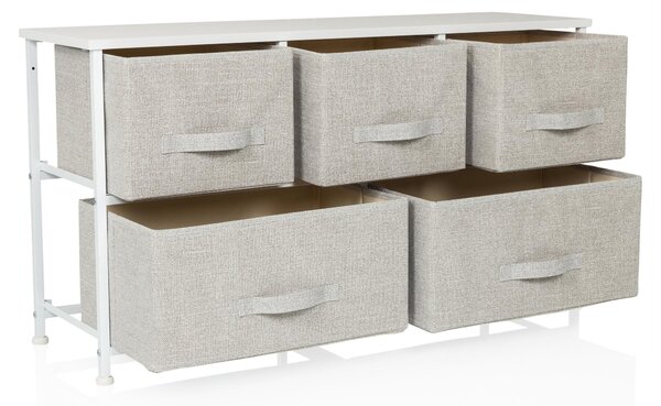 Hjh LIVING Komoda s 5 zásuvkami FOLDAR Příborník 55,0 x 100,0 x 30,0 cm