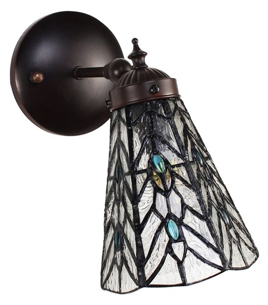 Nástěnná lampa Tiffany Venne grey - 17*12*23 cm E14/max 1*40W - Clayre & Eef
