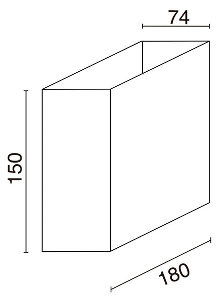 Dopo Beam 180 up/down LED přisazené svítidlo IP65 Černá