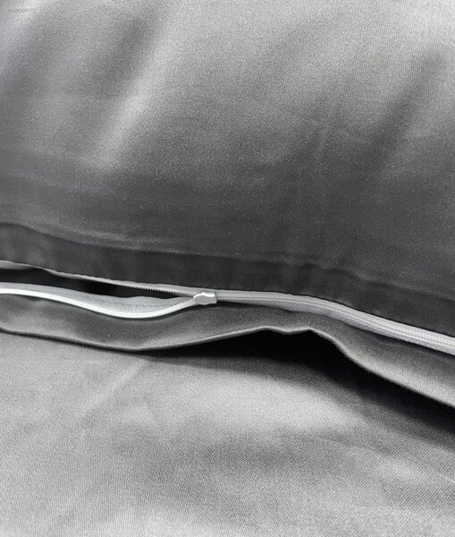 Povlečení bavlněný satén exclusive Modern tmavě šedé 200x140cm+90x70cm TiaHome