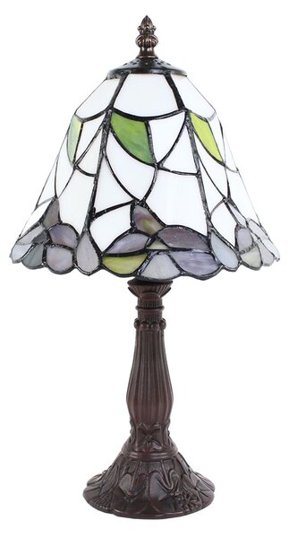 Stolní lampa Tiffany se zdobenou nohou Pinia - Ø 20*34 cm E14/max 1*25W - Clayre & Eef