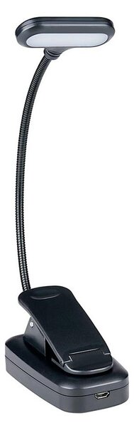Grundig - LED Nabíjecí stolní lampa s klipem LED/5V 400 mAh černá