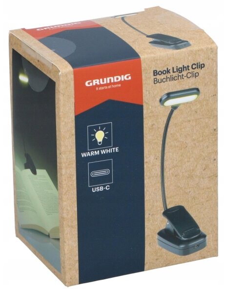 Grundig - LED Nabíjecí stolní lampa s klipem LED/5V 400 mAh černá