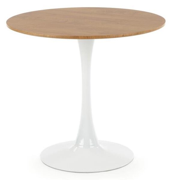 Jídelní stůl LUGI pr. 80 cm hnědá/bílá