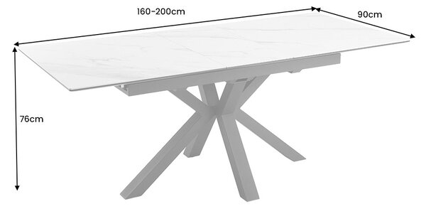 Jídelní stůl ETERNITY MRAMOR 160-200 CM keramika rozkládací Nábytek | Jídelní prostory | Jídelní stoly | Rozkládací