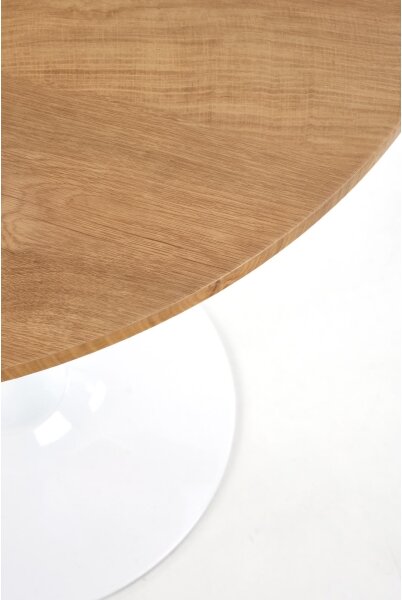 Jídelní stůl LUGI pr. 80 cm hnědá/bílá