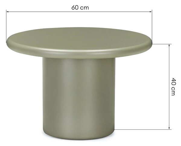Hector Konferenční stolek Arce 60 cm olivový