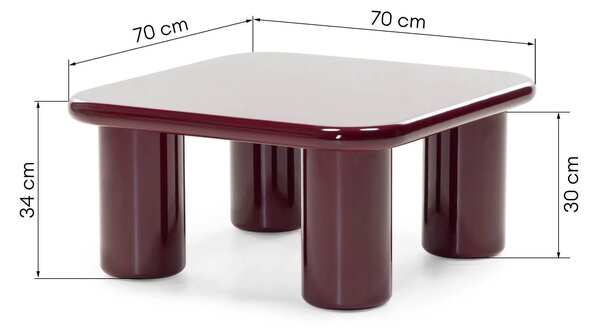 Hector Konferenční stolek Cherry 70 cm vínový/třešňový