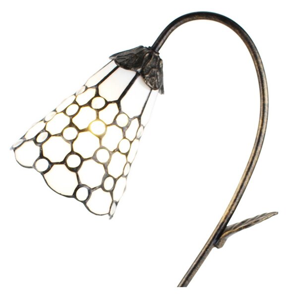 Stolní Tiffany lampa kamínky TransparentEye - 30*17*48 cm E14/max 1*25W - Clayre & Eef
